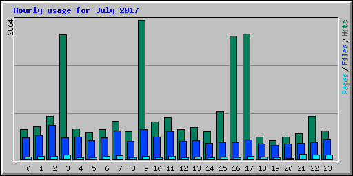 Hourly usage for July 2017